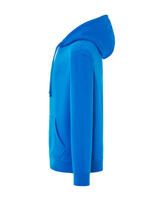FELPA CON CAPPUCCIO CELESTE