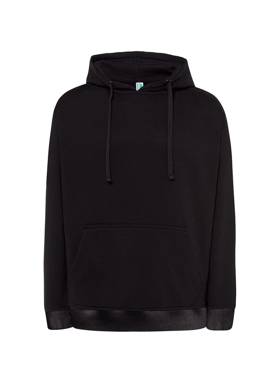 FELPA CON CAPPUCCIO BLACK
