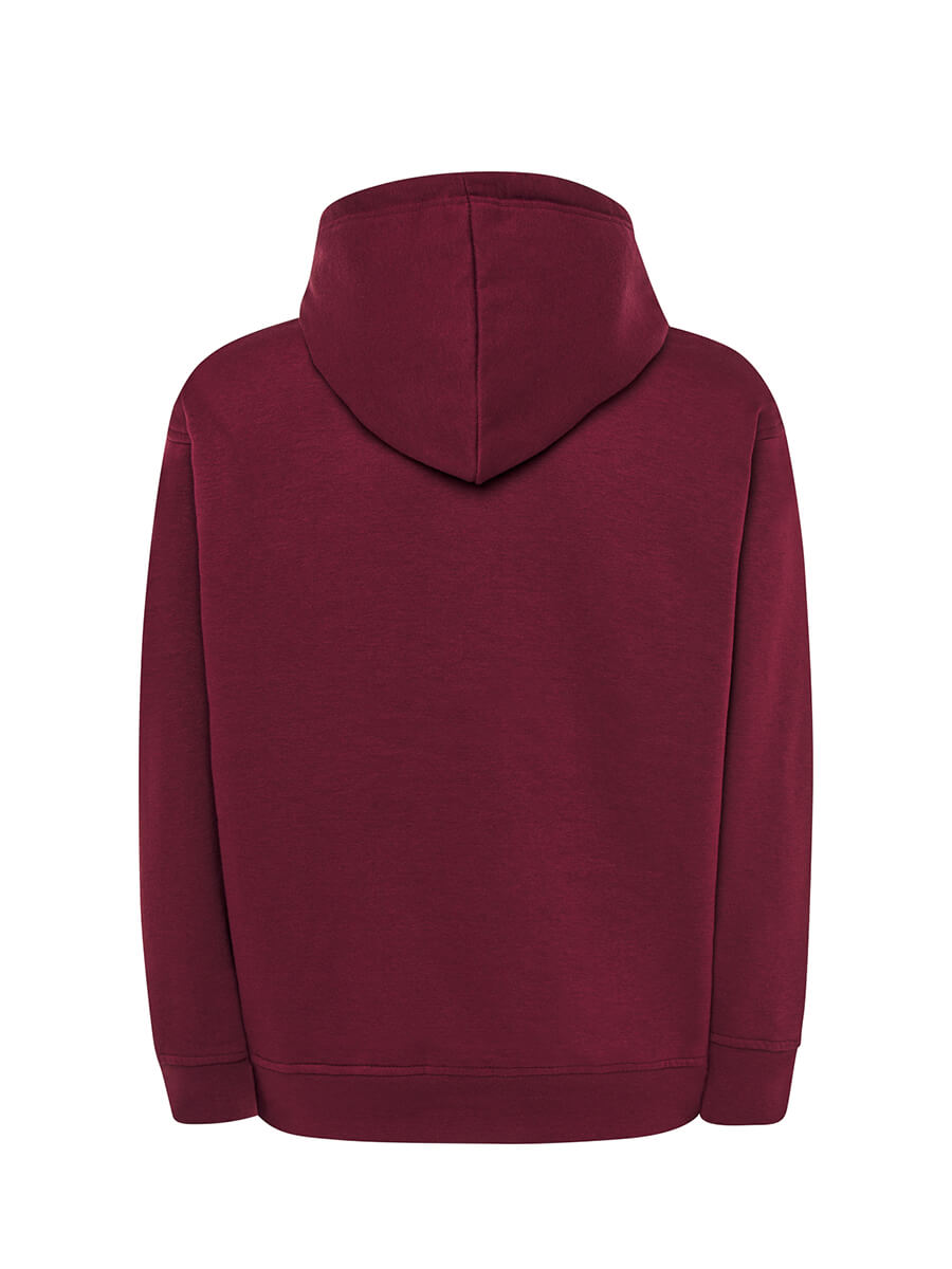 FELPA CON CAPPUCCIO BURGUNDY