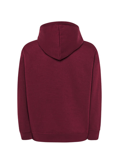 FELPA CON CAPPUCCIO BURGUNDY