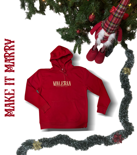 FELPE ROSSA CON IL TUO NOME PERSONALIZZATO